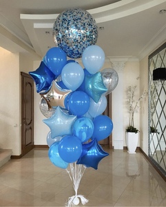 шар гигант с синими и голубыми шарами
