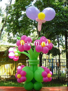 украшение оформление воздушными шарами, букет из воздушных шаров