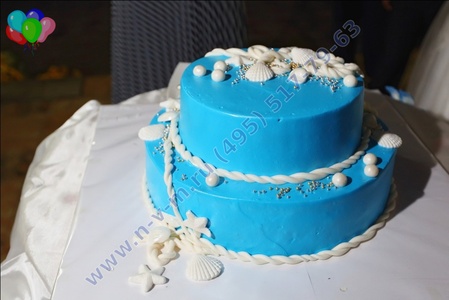 морской свадебный торт