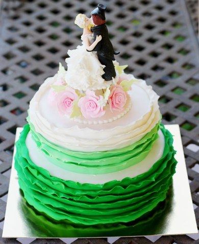зеленый торт на свадьбу