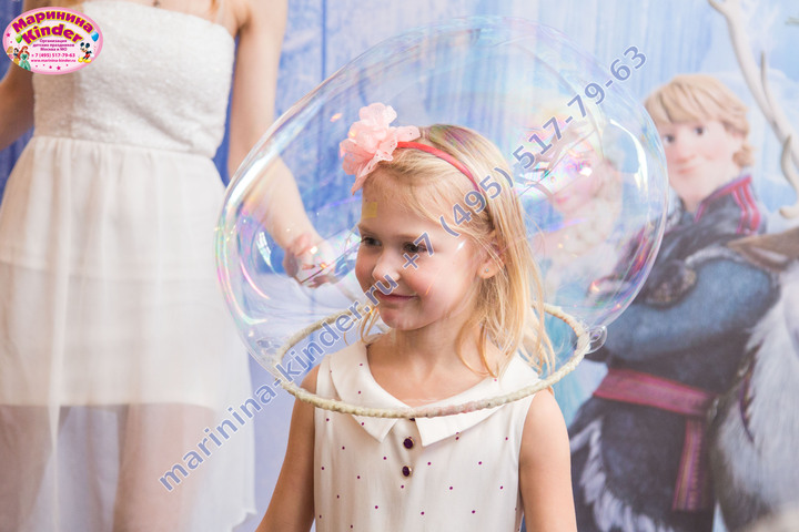 детское шоу мыльных пузырей